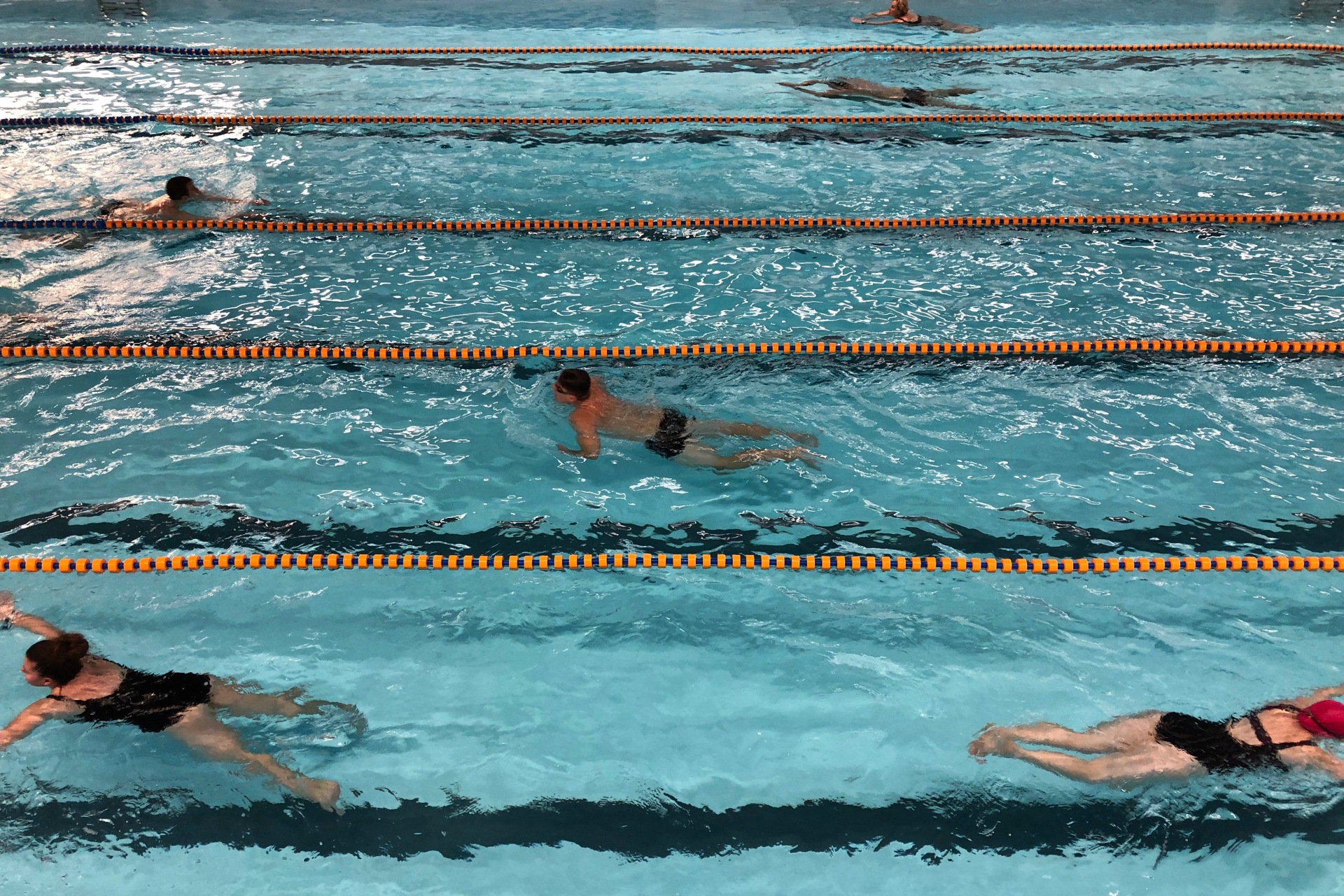 Bahnen Schwimmen mehrere Personen